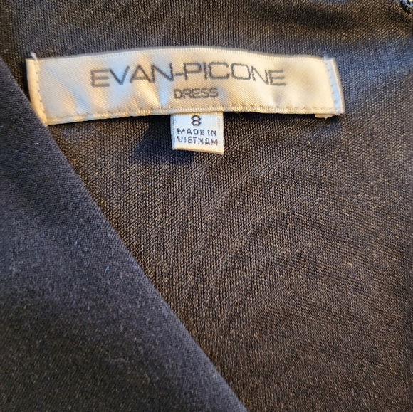 Evan Picone Black Dress Size 8 - Picture 2 of 7